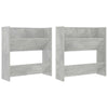 Seinäkenkäkaapit 2 kpl betoninharmaa 60x18x60 cm lastulevy