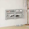 Seinäkenkäkaapit 2 kpl betoninharmaa 60x18x60 cm lastulevy