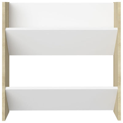Seinäkenkäkaapit 2 kpl valk./Sonoma-tammi 60x18x60 cm lastulevy