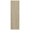 Seinäkenkäkaapit 2 kpl valk./Sonoma-tammi 60x18x60 cm lastulevy