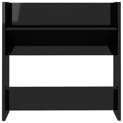 Seinäkenkäkaappi korkeakiilto musta 60x18x60 cm tekninen puu