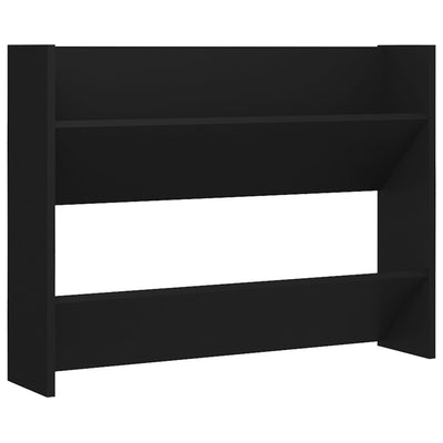 Seinäkenkäkaappi musta 80x18x60 cm lastulevy