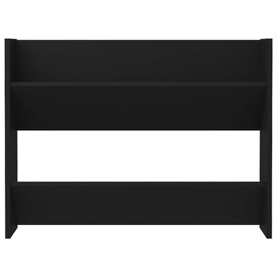 Seinäkenkäkaappi musta 80x18x60 cm lastulevy