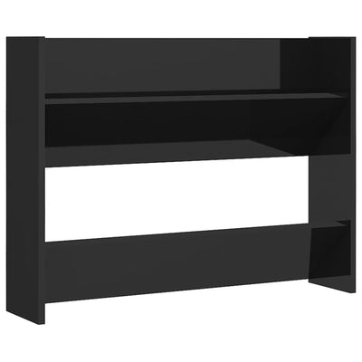 Seinäkenkäkaapit 2 kpl kk. musta 80x18x60 cm tekninen puu