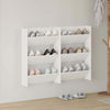 Seinäkenkäkaapit 2 kpl valkoinen 60x18x90 cm lastulevy
