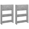 Seinäkenkäkaapit 2 kpl betoninharmaa 60x18x90 cm lastulevy