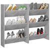 Seinäkenkäkaapit 2 kpl betoninharmaa 60x18x90 cm lastulevy