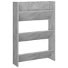 Seinäkenkäkaapit 2 kpl betoninharmaa 60x18x90 cm lastulevy