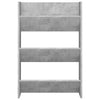Seinäkenkäkaapit 2 kpl betoninharmaa 60x18x90 cm lastulevy