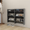 Seinäkenkäkaapit 2 kpl kk. harmaa 60x18x90 cm tekninen puu
