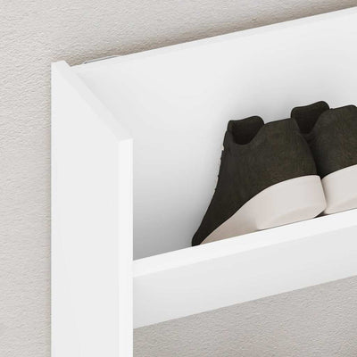 Valkoinen seinäkenkäkaappi Mesaros 80x18x90cm (puinen)