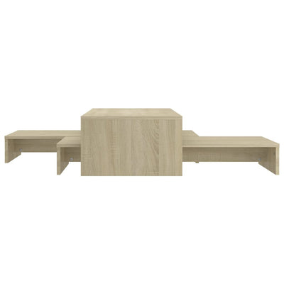 Sohvapöytäsarja Sonoma-tammi 100x100x26,5 cm tekninen puu