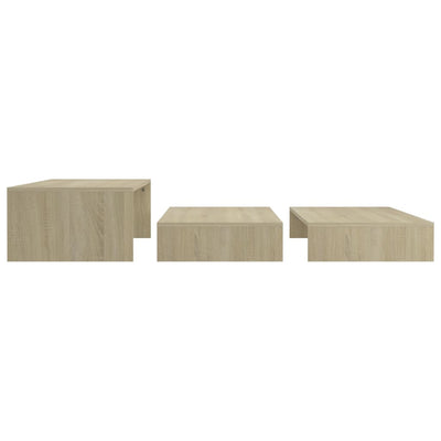 Sohvapöytäsarja Sonoma-tammi 100x100x26,5 cm tekninen puu