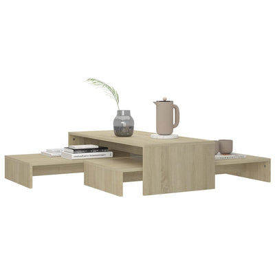 Sohvapöytäsarja Sonoma-tammi 100x100x26,5 cm tekninen puu