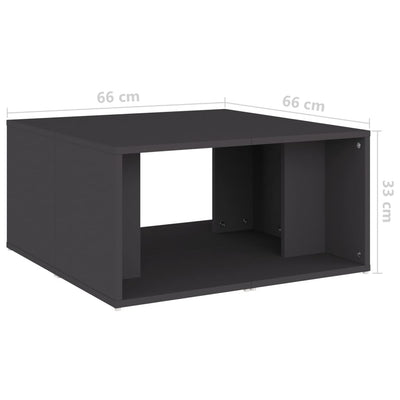 Sohvapöydät 4 kpl harmaa 33x33x33 cm tekninen puu
