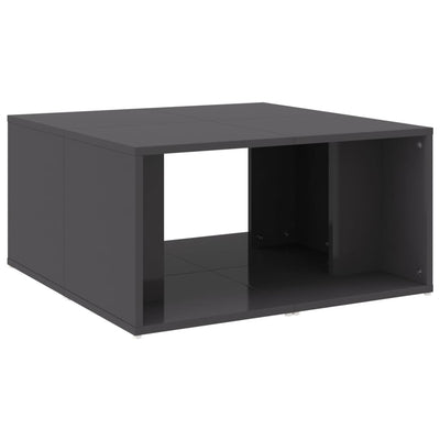 Sohvapöydät 4 kpl korkeakiilto harmaa 33x33x33 cm tekninen puu