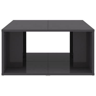 Sohvapöydät 4 kpl korkeakiilto harmaa 33x33x33 cm tekninen puu
