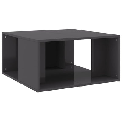 Sohvapöydät 4 kpl korkeakiilto harmaa 33x33x33 cm tekninen puu