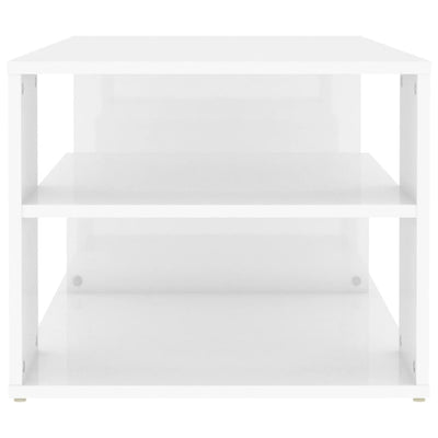 Valkoinen sohvapöytä Danilla 100x50x40cm (korkeakiilto, puinen)