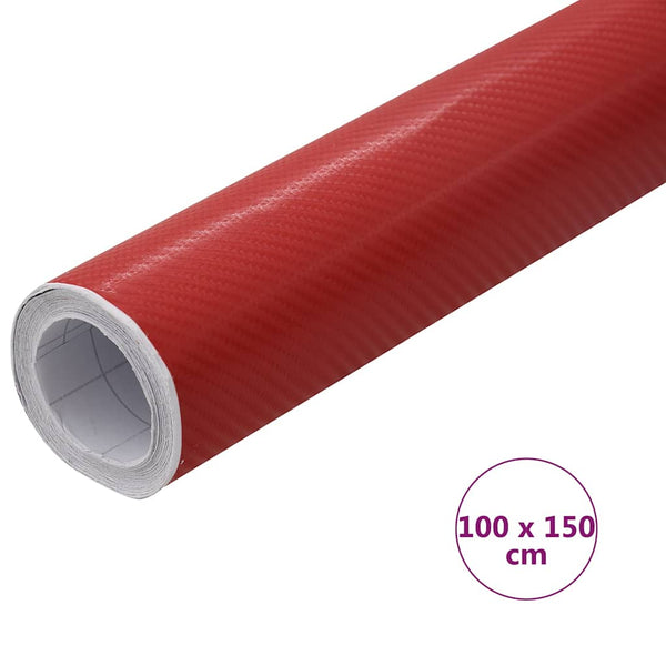 Auton päällystekalvo 4D punainen 100x150 cm
