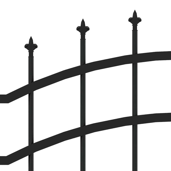 Puutarha-aita Woerden keihäskärkinen musta 240x100 cm teräs