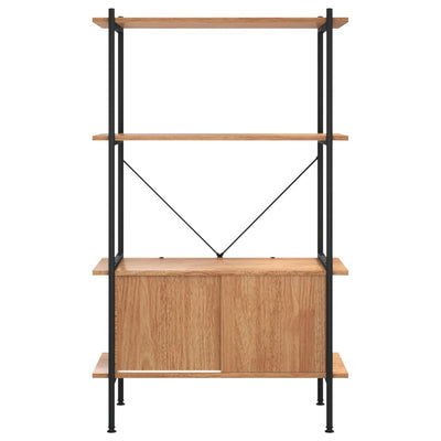 4-tasoinen Hylly kaapilla 80x40x130 cm teräs ja tekninen puu