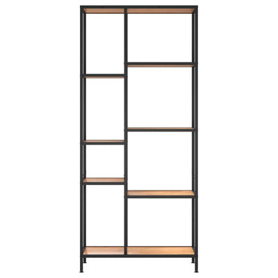 Kirjahylly 80x30x180 cm teräs ja tekninen puu
