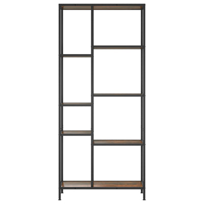 Kirjahylly 80x30x180 cm teräs ja tekninen puu