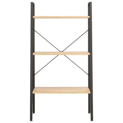 Vaaleanruskea ja musta lattiahylly Erzebet 56x35x108cm (3-kerroksinen)