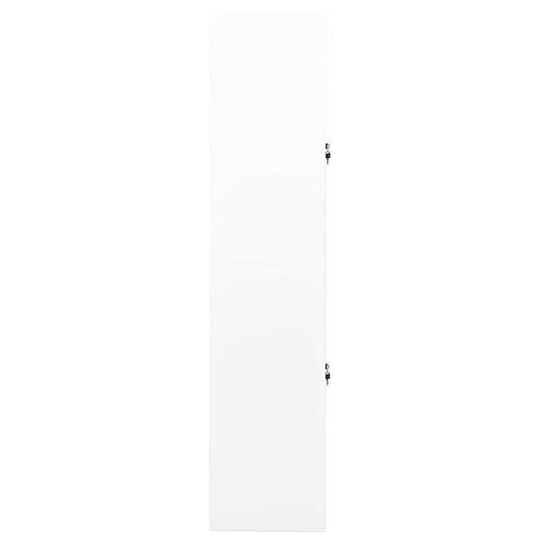 Toimistokaappi valkoinen 90x40x180 cm teräs