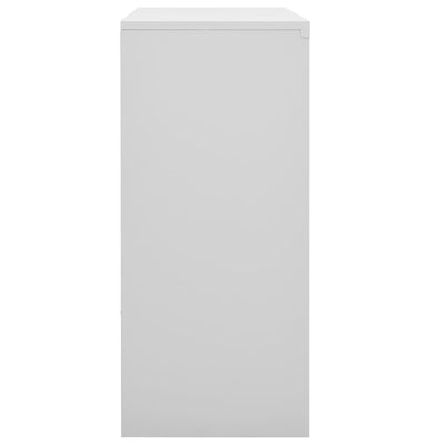 Toimistokaappi liukuovella vaaleanharmaa 90x40x90 cm teräs