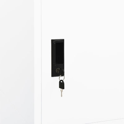 Valkoinen vaatekaappi Huiben 80x50x180cm (teräs)