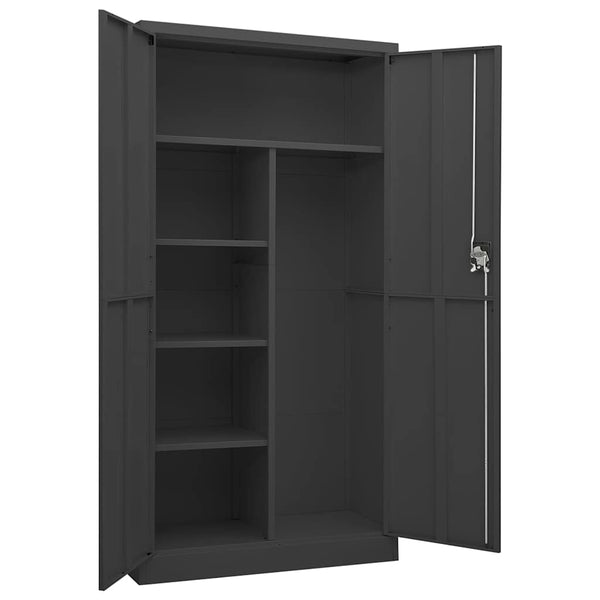 Pukukaappi antrasiitti 90x40x180 cm teräs