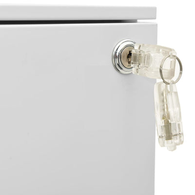 Vaaleanharmaa arkistokaappi siirrettävä Silvian 39x45x67cm (teräs)