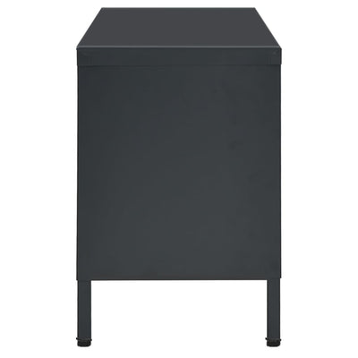 TV-taso antrasiitti 90x30x44 cm teräs ja lasi