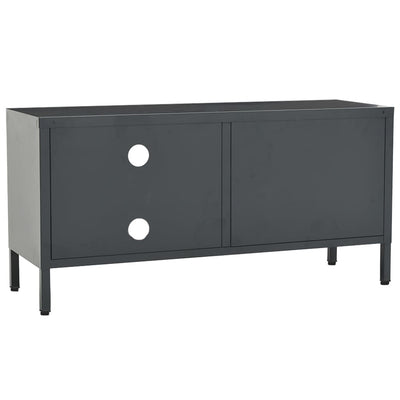 TV-taso antrasiitti 90x30x44 cm teräs ja lasi
