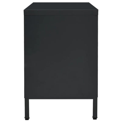 TV-taso musta 105x35x52 cm teräs ja lasi