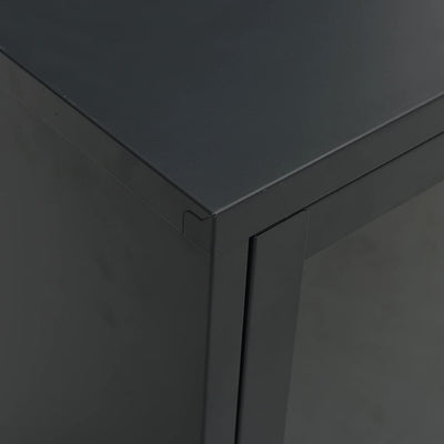 TV-taso musta 105x35x52 cm teräs ja lasi