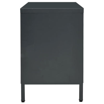 TV-taso antrasiitti 105x35x52 cm teräs ja lasi