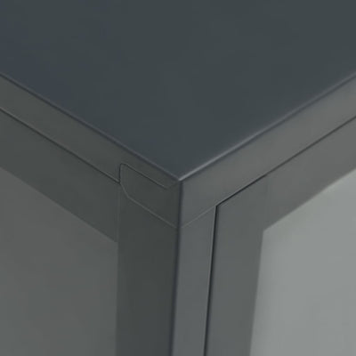 Senkki antrasiitti 70x35x70 cm teräs ja lasi