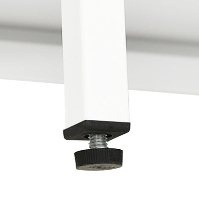 Valkoinen senkki Sarbana 75x35x105cm (teräs ja lasi)