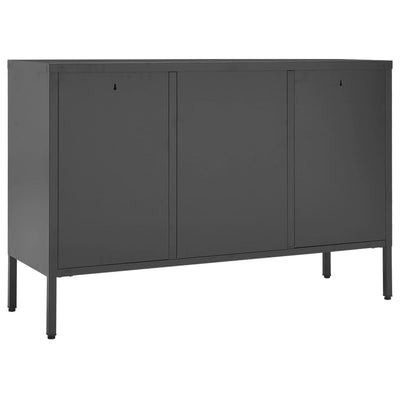 Senkki antrasiitti 105x35x70 cm teräs ja karkaistu lasi