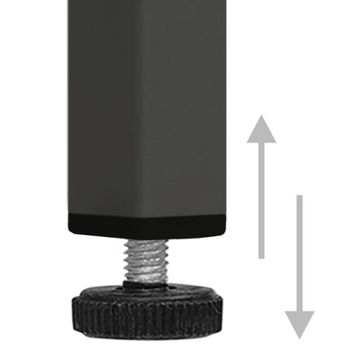 Senkki antrasiitti 105x35x70 cm teräs ja karkaistu lasi