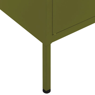 Varastokaappi oliivinvihreä 80x35x101,5 cm teräs