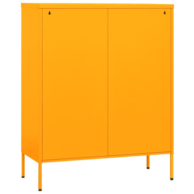 Varastokaappi sinapinkeltainen 80x35x101,5 cm teräs