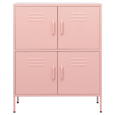 Varastokaappi pinkki 80x35x101,5 cm teräs