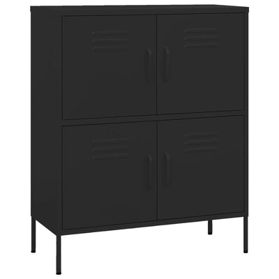 Varastokaappi musta 80x35x101,5 cm teräs