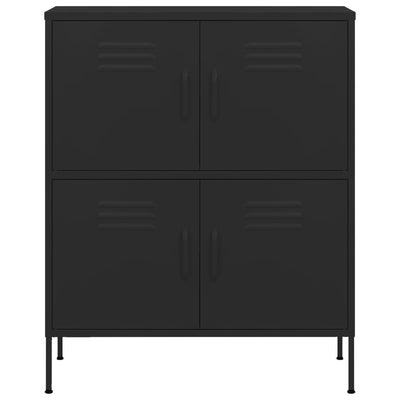 Varastokaappi musta 80x35x101,5 cm teräs