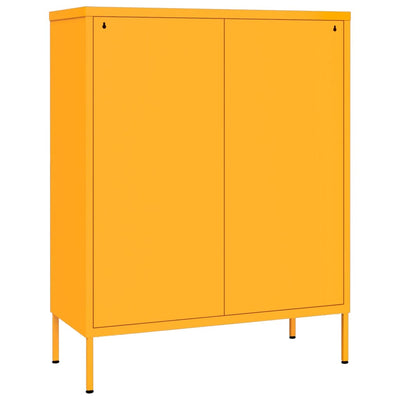 Lipasto sinapinkeltainen 80x35x101,5 cm teräs