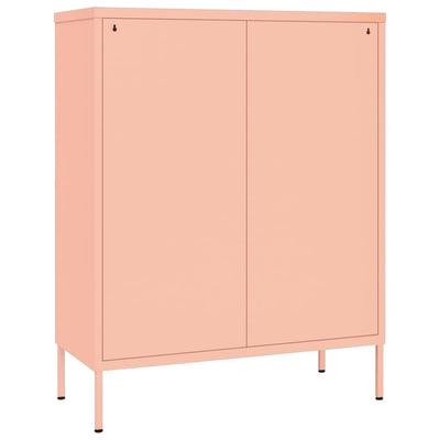 Lipasto pinkki 80x35x101,5 cm teräs